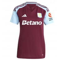 Camisa de Futebol Aston Villa Amadou Onana #24 Equipamento Principal Mulheres 2024-25 Manga Curta